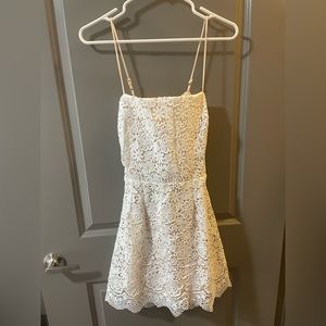 White back cutout dress